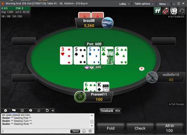 green table partypoker