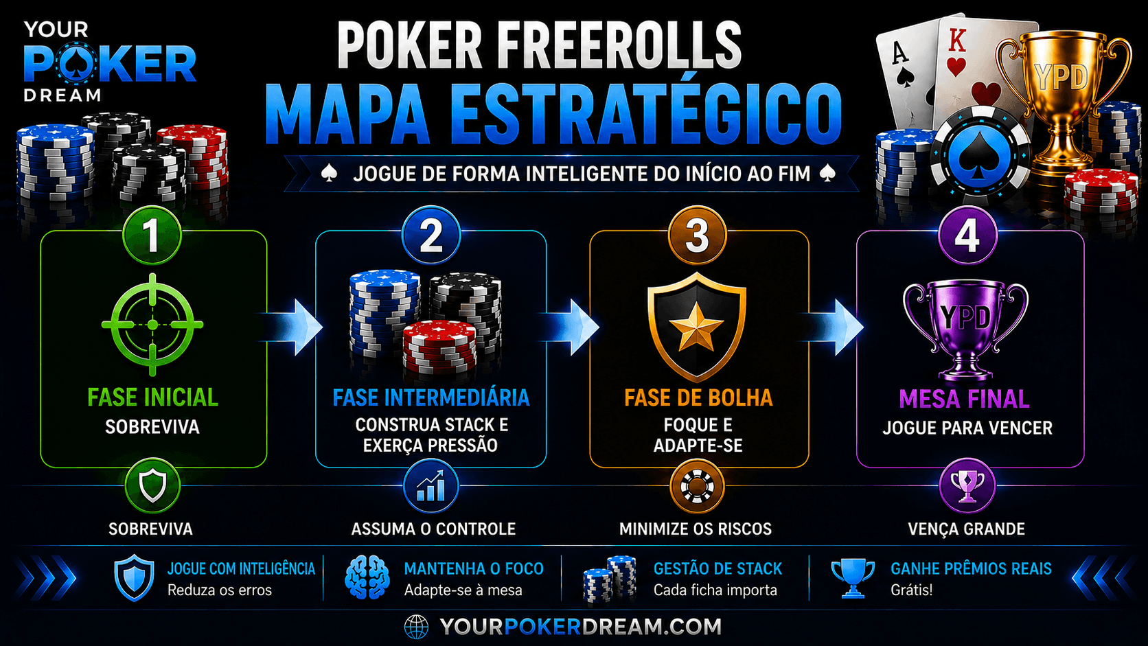 Roadmap de estratégia para poker freerolls